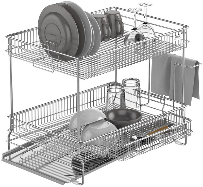 에넥스 올 스테인레스 304 식기건조대 설거지건조대 정면형 측면형