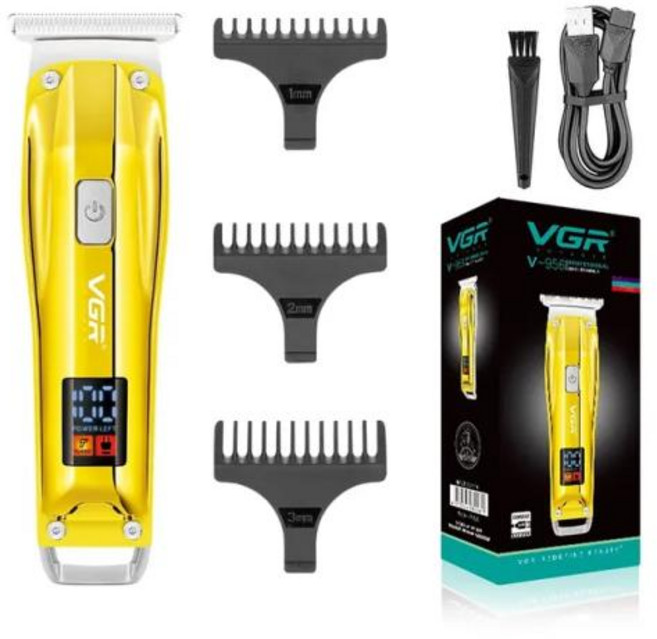 VGR 전기 헤어 클리퍼 무선 헤어 커팅 머신 충전식 헤어 트리머 남성용 휴대용 V-956, 02 with box, with box