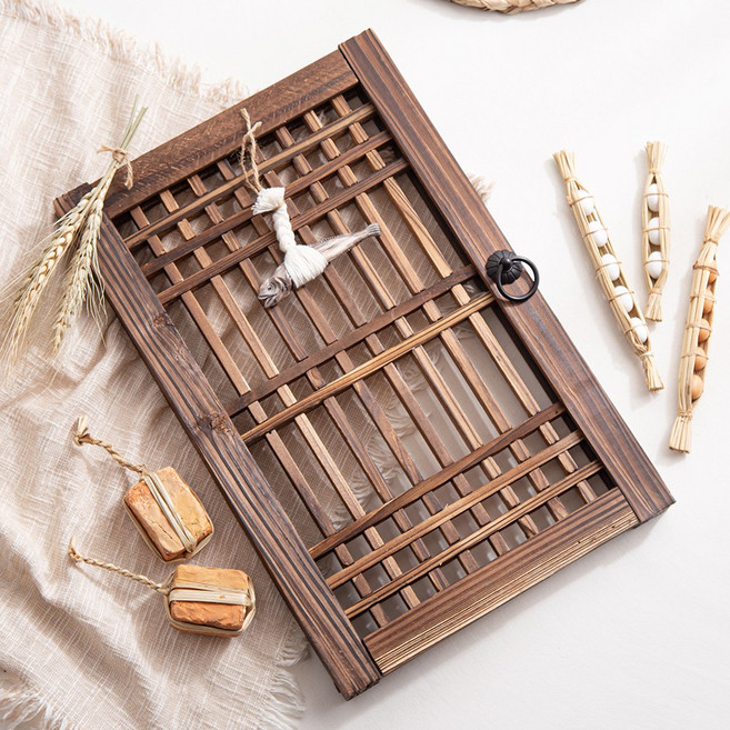 [데코봉봉] 고전 창문 (문고리 포함) 원목 소품 미니어처 창틀 인테리어 촬영소품 포토존 장식 한옥 감성 디스플레이