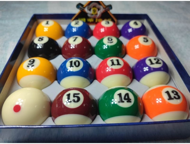 國華撞球 全新大字3A花式撞球 6紅點母球 撞球桌撞球桿適用, 1個