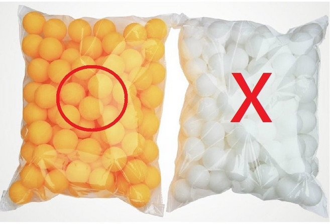 桌球練習專用40mm乒乓球, 1個, 單顆 (一包20顆,數量請修改為20), 黃色, 20個裝