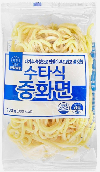 천일 수타식 중화면 (230g 5개) 수타면 국수면 [원산지상세설명에 표시]
