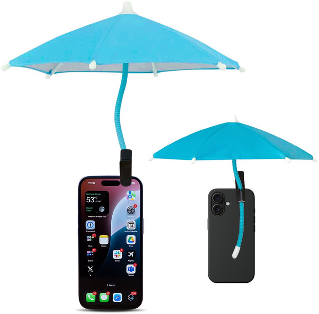 루이 휴대폰 햇빛가리개 360 회전 방수 휴대용 클립형 거치대, 1개, 푸른 색