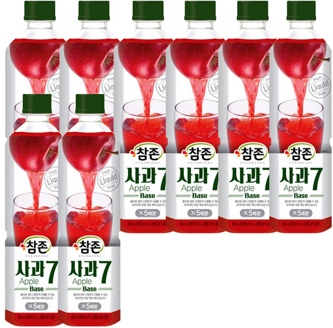 참존식품 사과7베이스 835ml, 8개