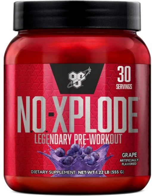 BSN N.O.-XPLODE Pre Workout Powder Energy Supplement for Men and Women with Creatine and Beta-Ala, 1.2 Pound (Pack of 1), Grape - 쿠팡