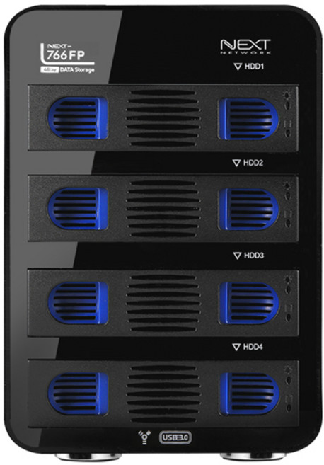 4베이 하드 도킹스테이션 레이드 지원 NEXT-766FP, 단품, 1개