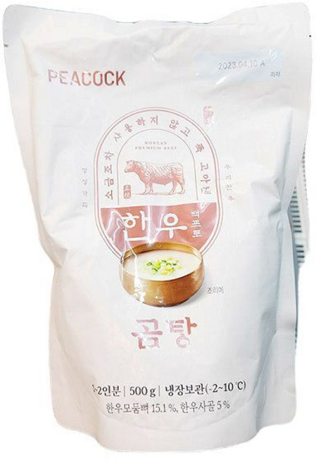 피코크 한우100% 곰탕, 1개, 500g