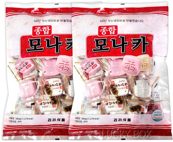 리리식품 종합 모나카 380g, 2개