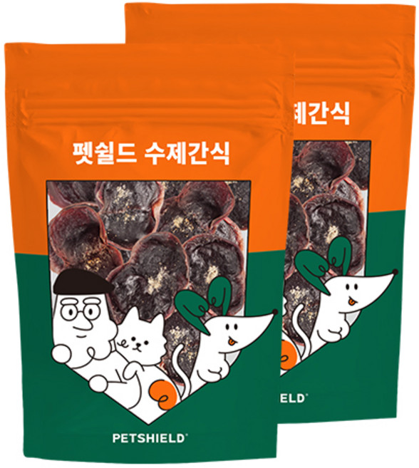 펫쉴드 강아지 수제간식 1+1, 100g, 2개, 오리 근위