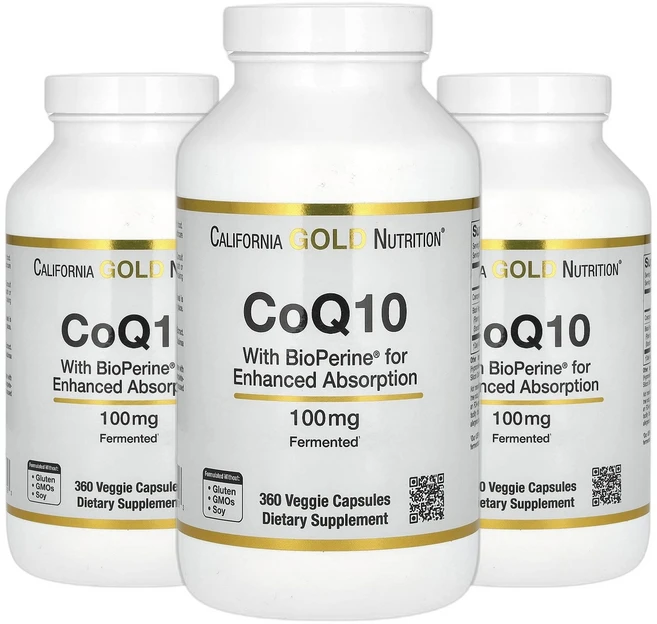 캘리포니아골드뉴트리션 코큐텐 CoQ10 100mg 베지 캡슐 360정 2+1, 3개 - 쿠팡