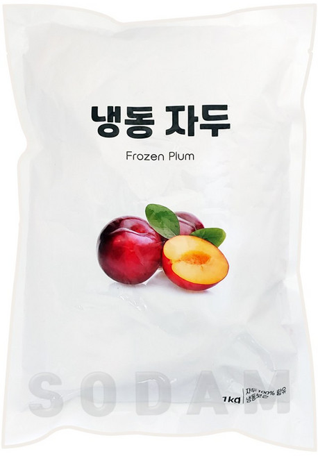[이안] 냉동 자두 1kg/반태 중국산 하프컷, 1kg, 2개