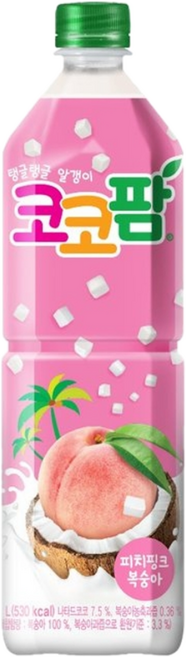해태음료 코코팜 피치핑크 복숭아, 1L