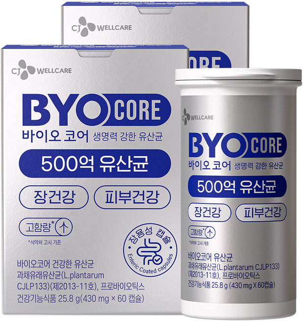 BYO 코어 건강한 생유산균 500억, 2개, 60정