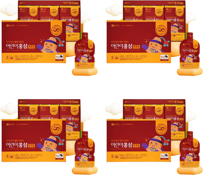 중근당건강 어린이홍삼 20ml*30포, 30회분, 4개