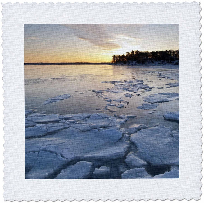 3dRose qs_90777_9 메인주 프리포트 근처 카스코 3dRose qs_90777_9 Winter Sunrise on Casco Bay Near Freeport Maine, 1개