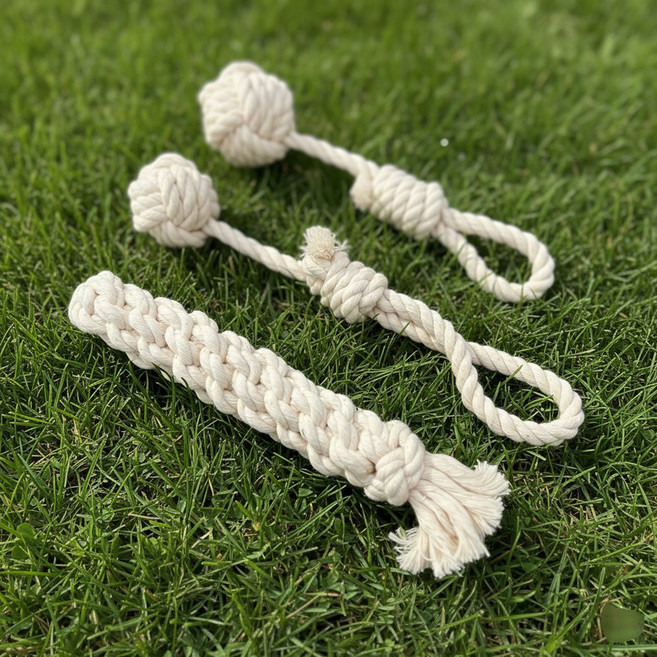 국산 순면 강아지 터그놀이 이갈이 장난감 치석제거, 3세트