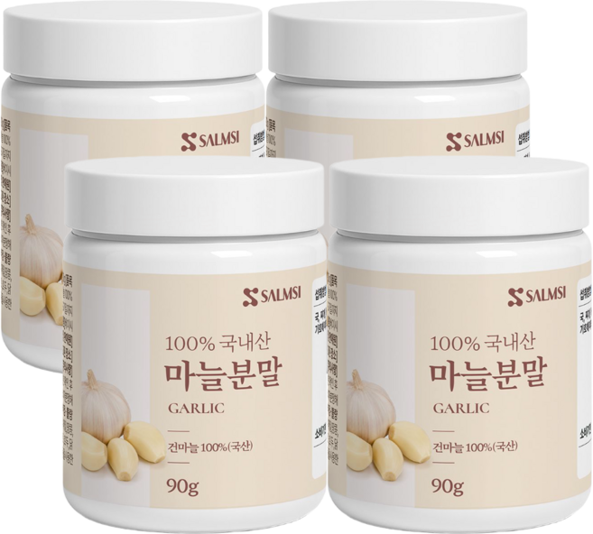 마늘 가루 100% 국산 건마늘 분말, 4개, 90g