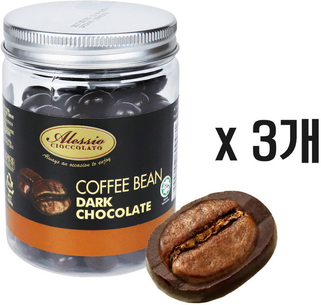 벤스 커피빈 다크 초콜릿, 3개, 120g