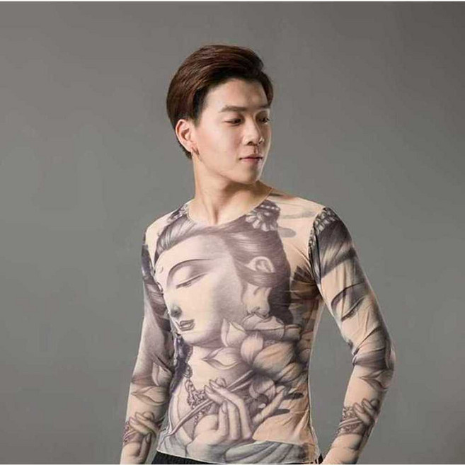 문신옷 남자 여름 타투옷 3D 근육맨 폭주족 양아치, 5. CS-41 긴소매(프리사이즈 남녀)