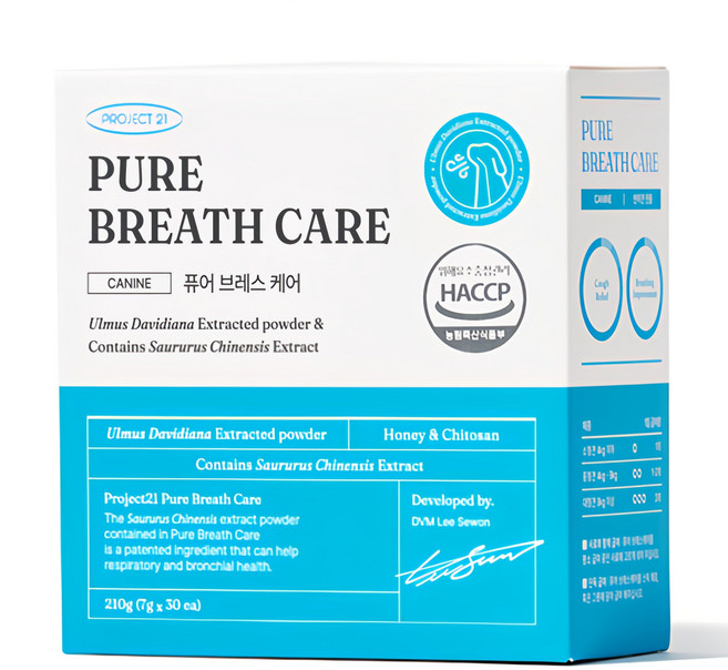 프로젝트21 강아지 퓨어브레스케어 영양제, 210g, 호흡기/기관지, 1세트