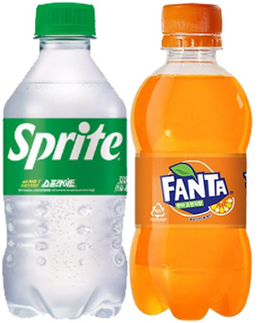 스프라이트 환타 오렌지 300ml 2종 각 12입 총 24입 대량 소량, 1세트