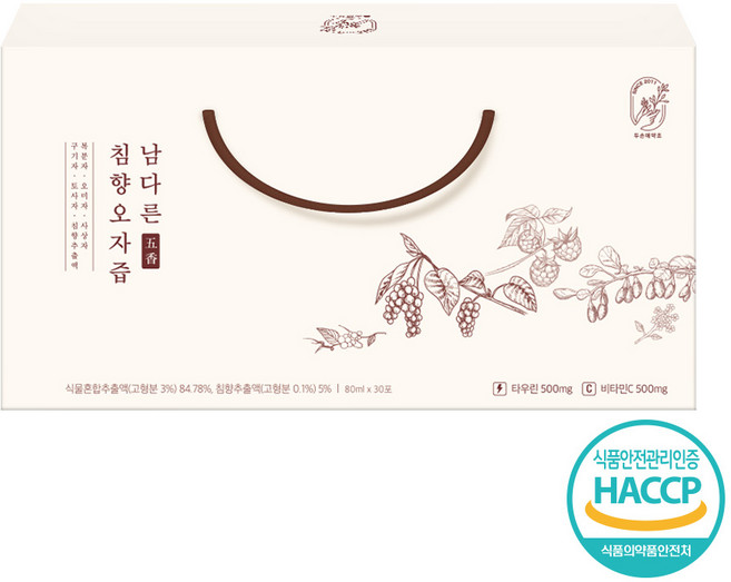 [2박스 선택시 1박스 더] 두손애약초 남다른 침향 오자즙 (시음용 5포 증정), 2.4L