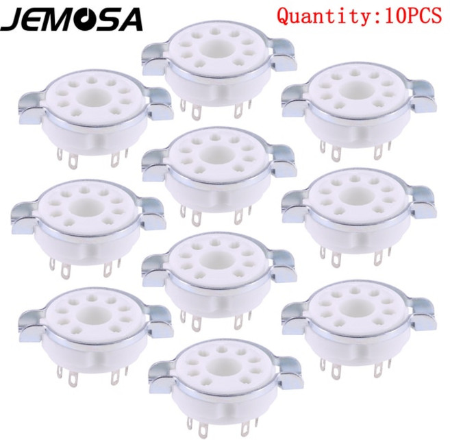 음질좋은 진공관앰프 진공관오디오앰프 블루투스 가정용 세라믹 빅 9 핀 튜브 소켓 B9D 밸브 GZC92 EL504 PL504 EL519 PL519 6p12p 진공관 앰프 빈티지, [03] Tin-Plated-10PCS, 2.Tin Plated 10PCS