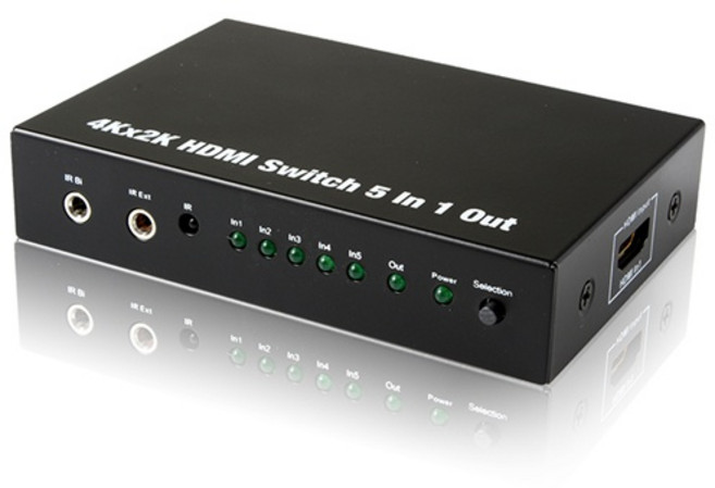 (이지넷유비쿼터스) 이지넷 NEXT-HD501SW4K (5:1/HDMI/모니터스위치), 1개