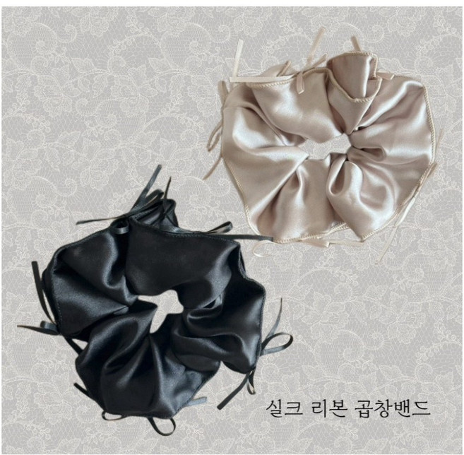 실크 발레코어 리본 슈슈 스크런치 곱창밴드 러블리