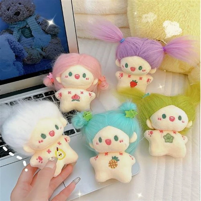 땡큐베리메르시 귀여운 머리카락 산발 인형키링 애착인형 미용실놀이 가방고리 백참 팬던트 커플템 우정템, 민티, 1개 - 쿠팡