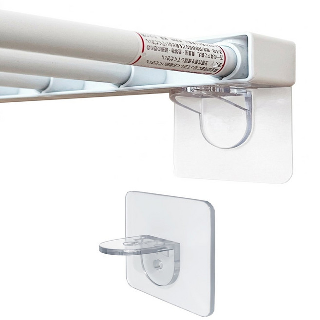 시바타 무타공 선반 받침 고정 지지대 브라켓, 투명, 1개