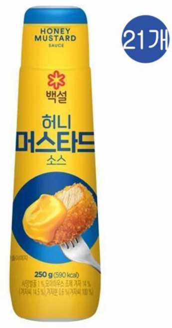 CJ 백설 허니머스터드 소스, 250g, 21개