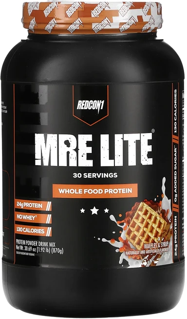 새해 건강을 선물하세요 Redcon1 MRE 라이트 천연 식품 단백질 와플 & 시럽 870g(1.92lb) 특별관리진행, Redcon1MRE라이트천연식품단백질와플시럽870g19, 870g, 1개 - 쿠팡