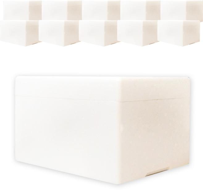 바인어스 아이스박스 냉동식품 택배 스티로폼박스 3호 4kg, 12개