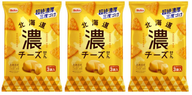 베프코 홋카이도 치즈 센베 51g x 3개(중량변경), 3개, 54g