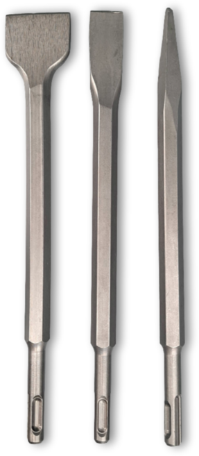 치즐 3종 세트 SDS PLUS [포인트 + 20mm플랫 + 40mm와이드 플랫] 노미 다가네 함마드릴, 1세트