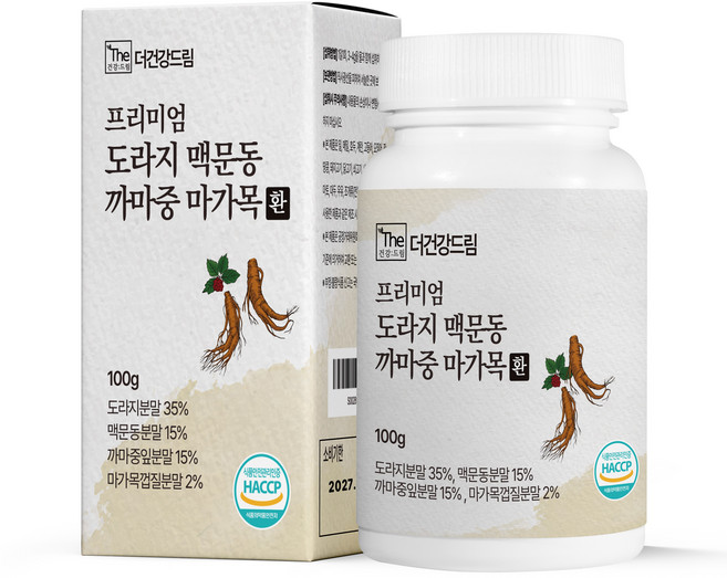 더건강드림 프리미엄 국내산 맥문동 도라지 까마중 마가목 환, 1개, 100g