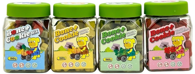 저알러지 야채 과일 비건 영양 간식 레이지독 본쿠키 4종, 180g, 1개, (3가지 혼합) - 쿠팡