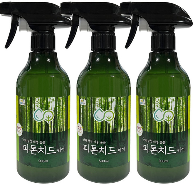 남해편백 피톤치드 케어, 3개, 500ml