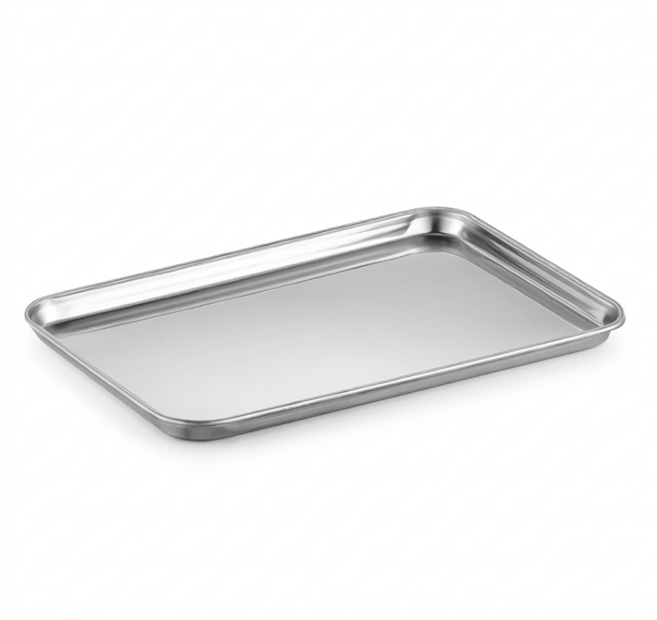 홈웨어 스텐 사각쟁반 1호 트레이 베이킹 빵 디저트 서빙 조리용, 1개