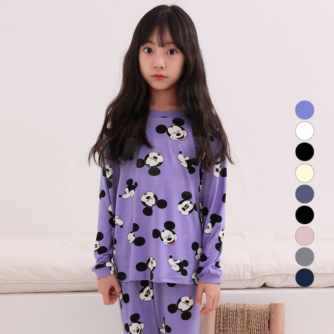 투와이 디즈니 성인 아동 패밀리 피치 긴팔 파자마 상하세트 PG304