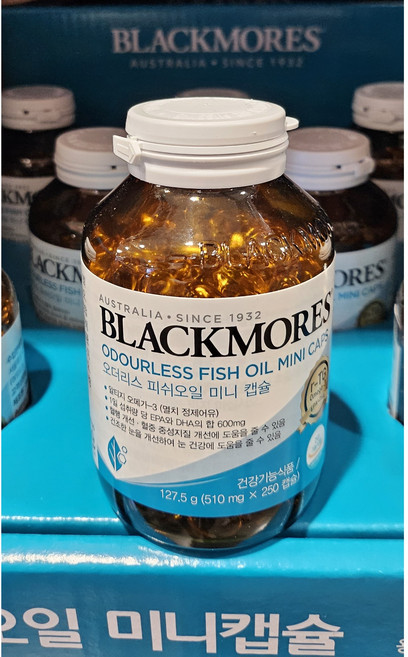 블랙모어스 rTG 피쉬오일 미니 캡슐 510mg x 250, 1개, 250정