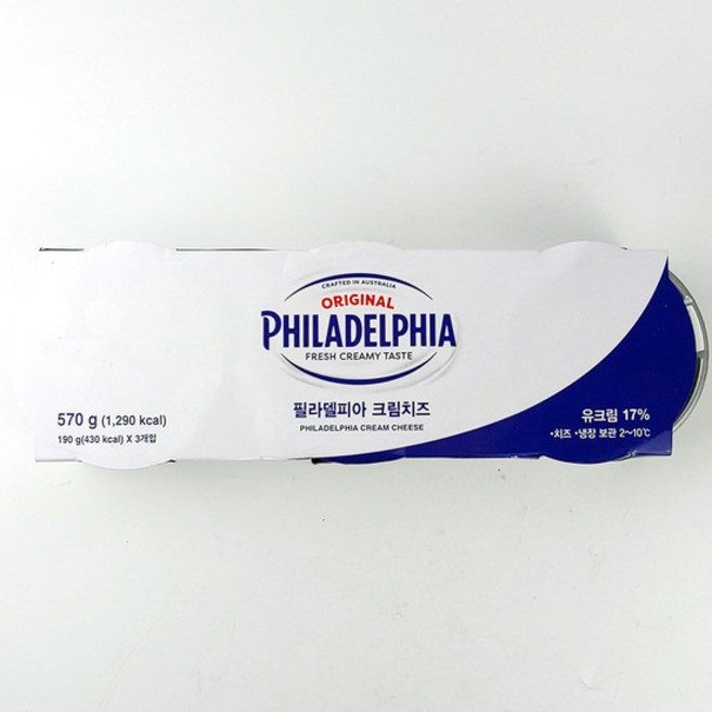 코스트코 필라델피아 오리지널 크림치즈 570g (190g x 3개입) 플레인, 없음