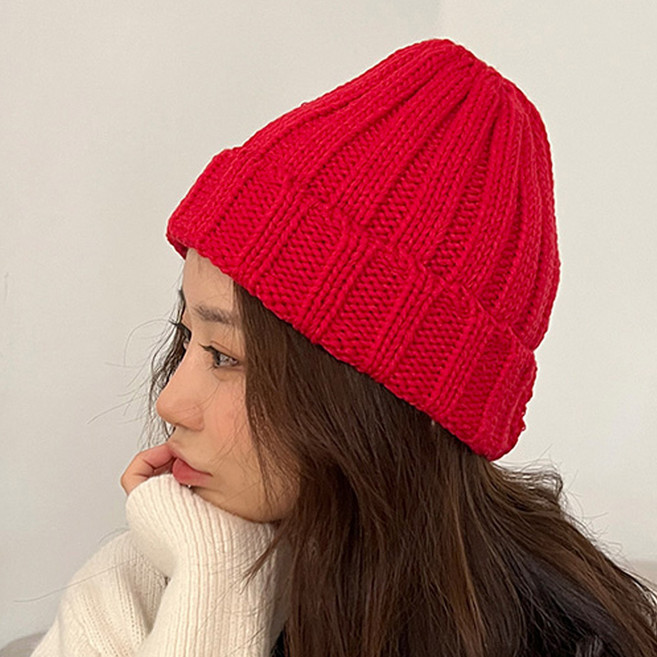 국산비니 35color 데일리 골지 니트 여성 가을 비니