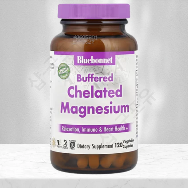 [블루보넷] 고약사 약들약 완충형 킬레이트화 마그네슘 식물성 캡슐 120정 (4개월분) 휴대용약통 증정중, 1개 - 쿠팡