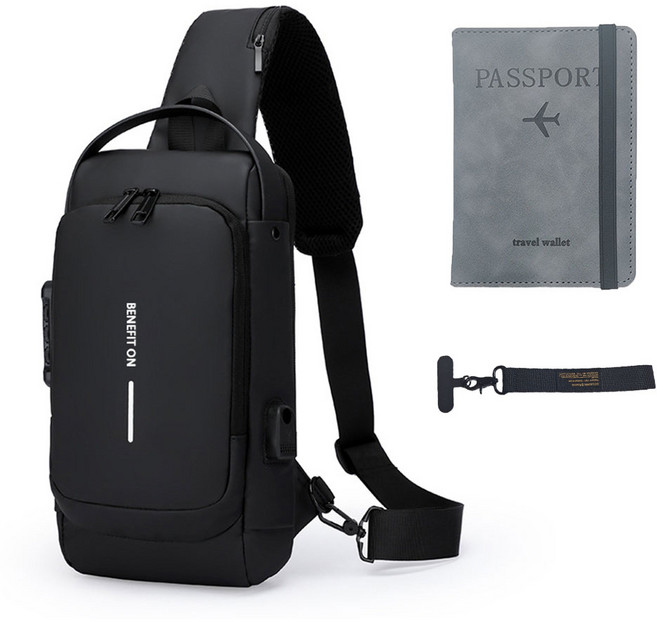 베네피온 유럽여행 도난방지가방 RFID 차단 크로스백 여행용 슬링백