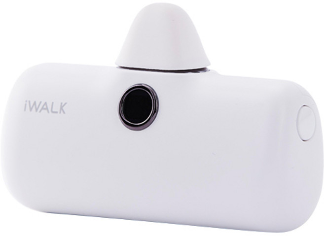 iWALK Pro 數顯口袋行動電源 直插式行動電源 4800mAh 迷你輕巧, 白色,Type-C(含i15以後、安卓機款)
