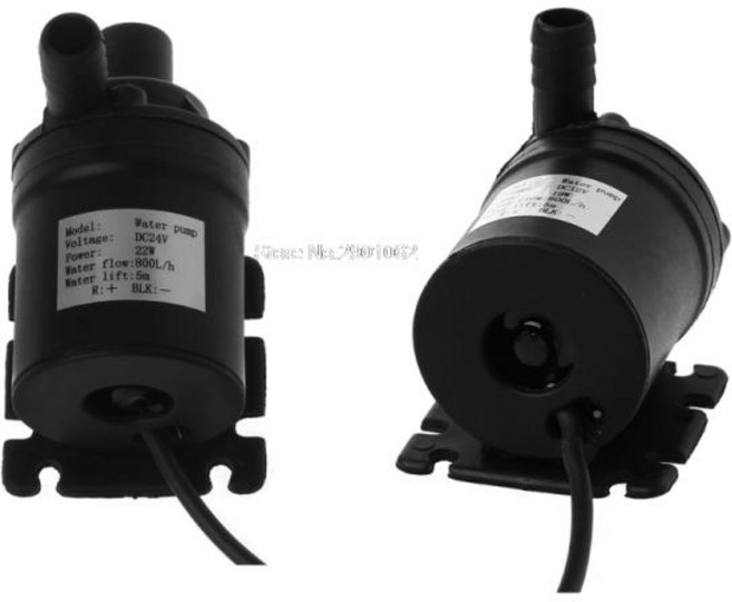 온수 보일러 순환 펌프 온수 펌프 단상 급탕 라인 펌프 태양열 브러시리스 모터 물 잠수정 워터 800L/H 5m DC 12V-B119, 1개