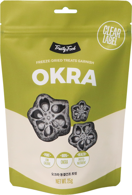 트러스티푸드 강아지 동결건조 야채 간식, 1개, 25g, 오크라