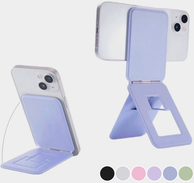 비달렌 브이로그 각도조절 맥세이프 삼각대 스탠드 카드형 멀티 셀카봉, 블루, 1개